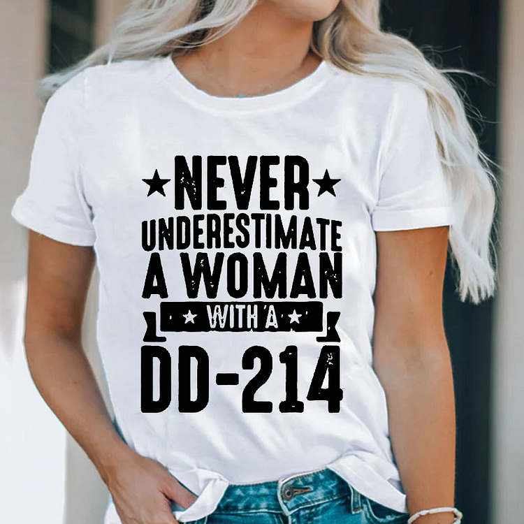 Women With DD-214 Female Veterans Day T-shirt
