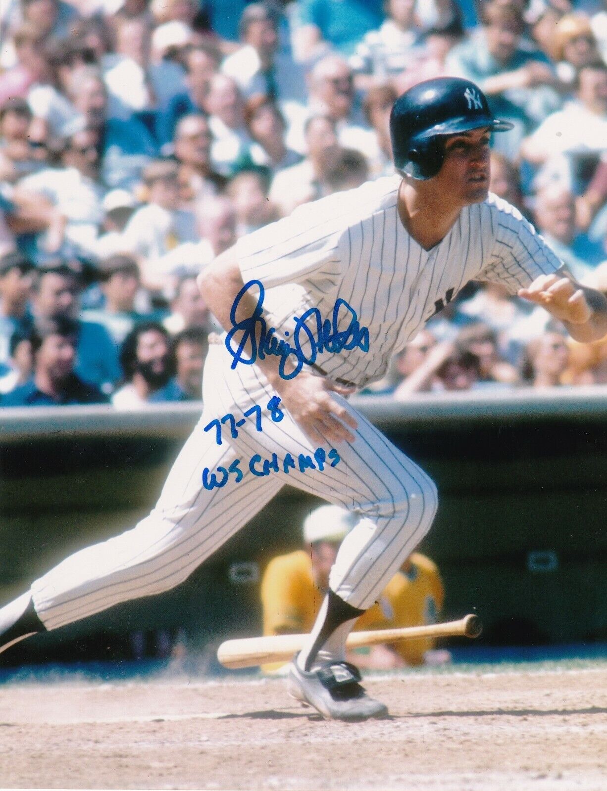 GRAIG NETTLES NEW YORK YANKEES 77-78 WS CHAMPS ACTION SIGNED 8x10