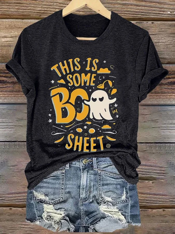 Women's Halloween Printed Casual T-Shirt