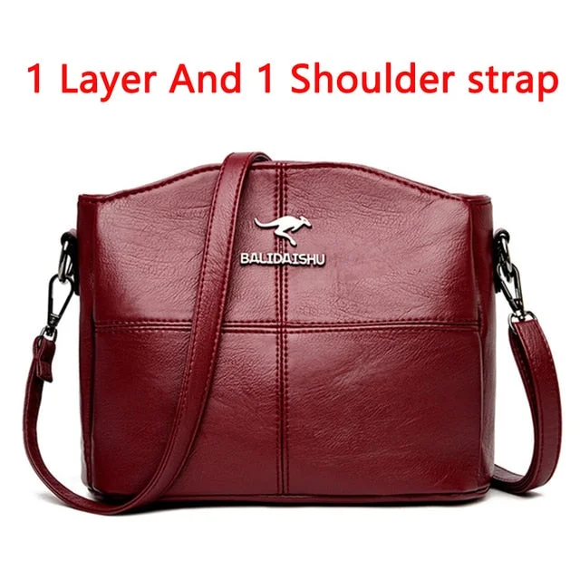 3-layer Pockets Designer Women Bags Luxury Brand PU Leather Shoulder Crossbody Bags For Women Handbags 2020 High Quality Bolsos