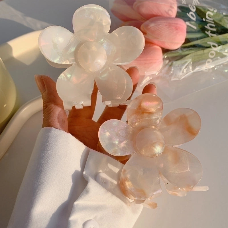 Minimalist Flower Acetic Acid Sheets Handmade Hair Claws 1 Piece