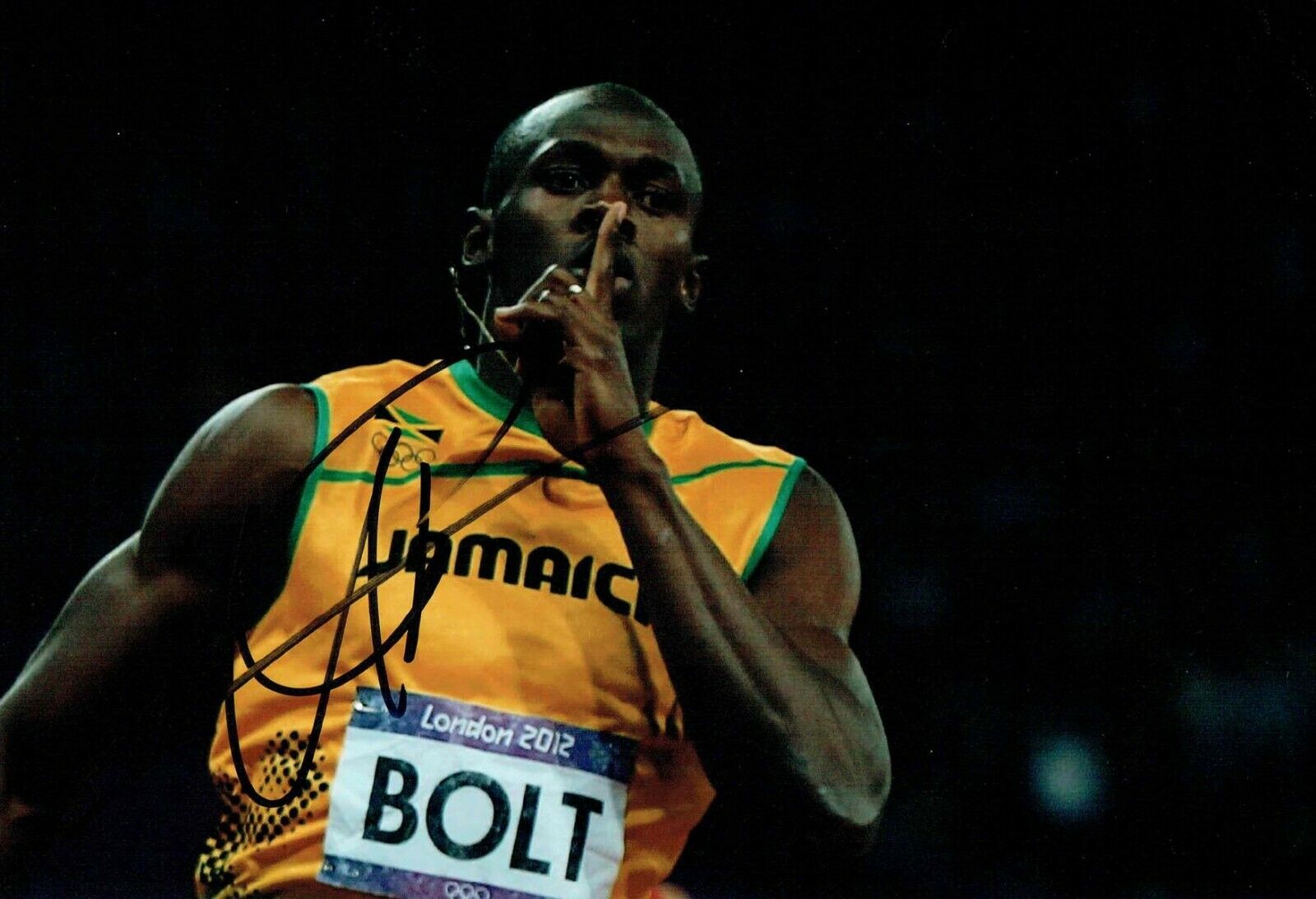 Usain BOLT Olympic Athlete 2019 SIGNED 12x8 Photo Poster painting 4 AFTAL Autograph COA