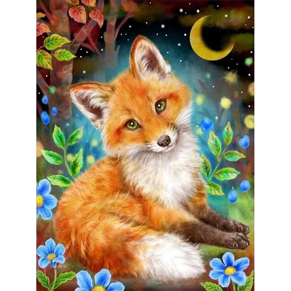 5D Diamond Painting Animal Fox Full Round