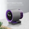 Desktop Bladeless Air Purifying Fan Folding Digital Display Four Different Emotions Personal Silent Fan 4 Speed Adjustment