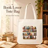 Book Shelf A Cross Stitch Canvas Bag Making Kits with Hoop Frame Printed Embroidered Canvas Bags for Adults Handicraft Sewing Materials DIY Tote Handbag Needlepoint Kits 12.5x14.4in tapestrymarket