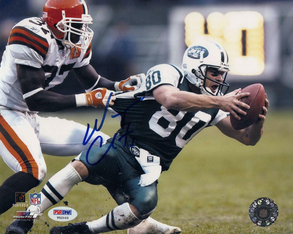 WAYNE CHREBET SIGNED AUTOGRAPH 8x10 Photo Poster painting - NEW YORK JETS RING OF HONOR PSA