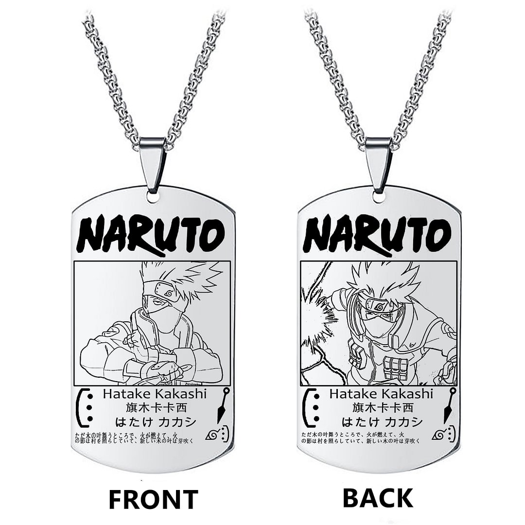 Naruto Hatake Kakashi Anime Merch Necklace weebmemes