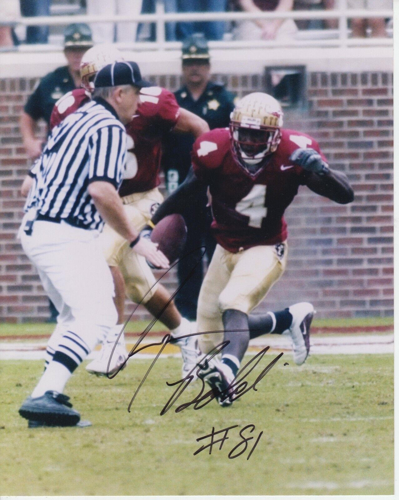 Anquan Boldin #1 8x10 Signed Photo Poster painting w/ COA Florida State Seminoles