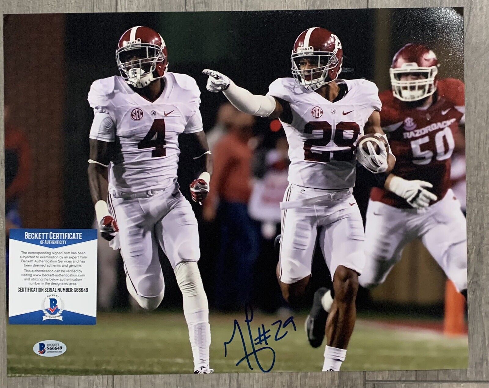 minkah fitzpatrick signed autographed 8 x 10 Photo Poster painting beckett bas coa