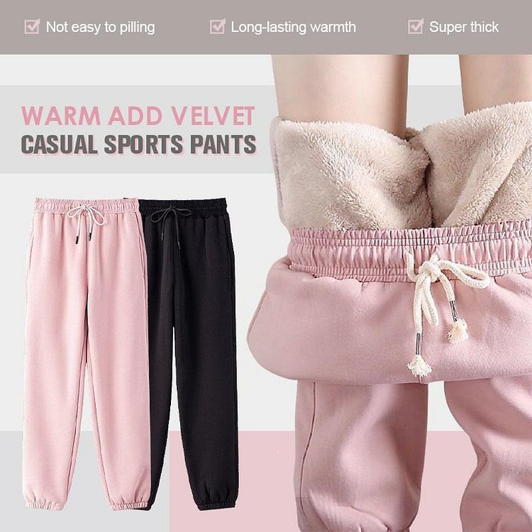 Warm Add Velvet Casual Sports Pants