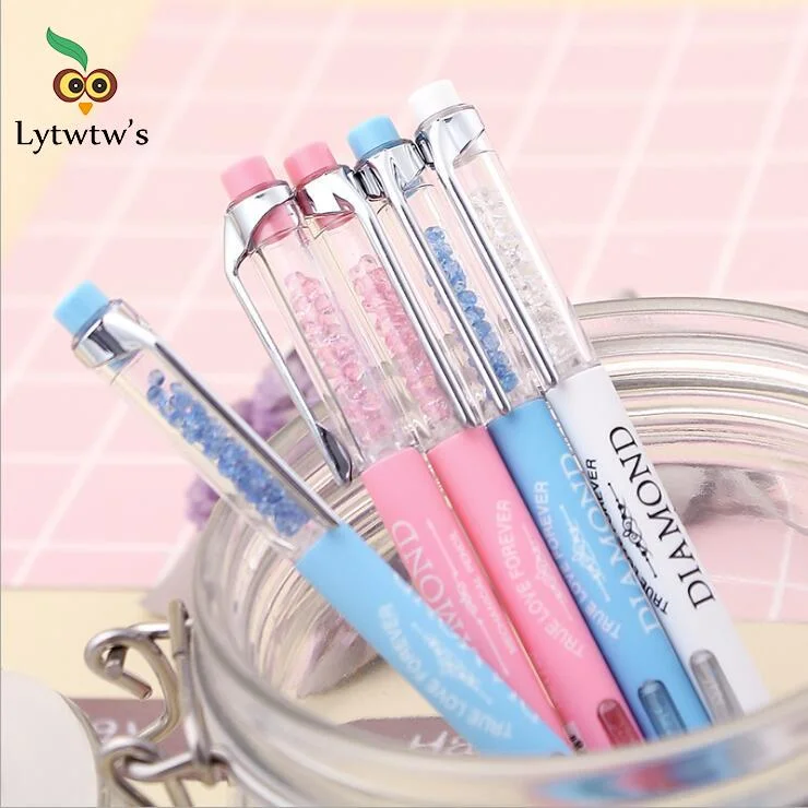 1 Piece New Transparent Mechanical Pencil Comfortable Writing Novelty School Supplies Christmas Gift Diamond Offices