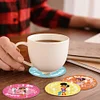 8pcs Girl on Vacation DIY Diamond Painting Wooden Coasters
