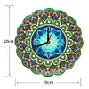 (US Local)DIY Full Drill Special Shape Diamond Painting Datura Clock it