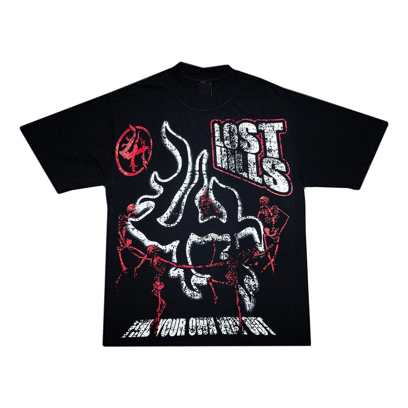 Sopula Retro Lost In The Hills Skull Graphics Cotton Short Sleeve T-Shirt - SOPULA
