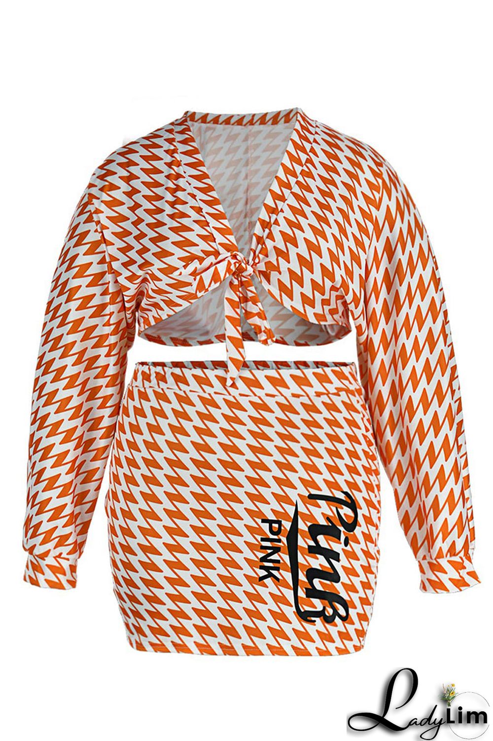 Black Sexy Print Patchwork V Neck Plus Size Two Pieces