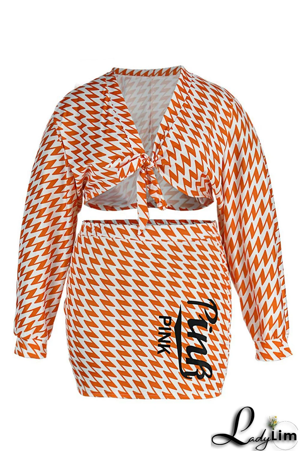 Black Sexy Print Patchwork V Neck Plus Size Two Pieces