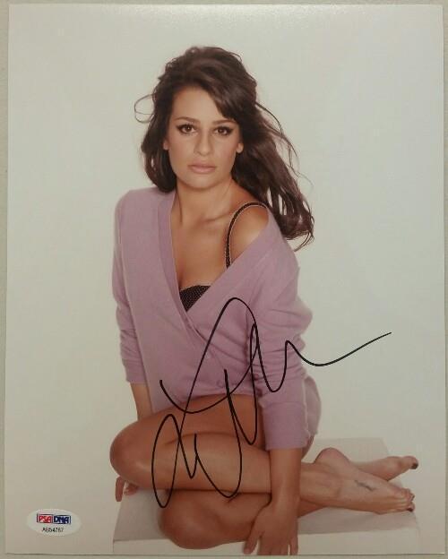 Lea Michele Autograph GLEE SCREAM QUEENS Signed 8x10 Photo Poster painting PSA/DNA COA #12