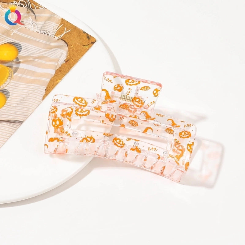 Halloween Minimalist Classic Style Women’s Spider Web Skull Plastic Hair Claws