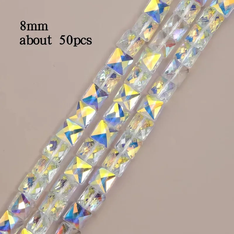 1 Set Hole 1~1.9mm Glass Geometric Beads