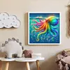 Pieuvre color&eacute;e-perceuse ronde peinture diamant-40*40cm
