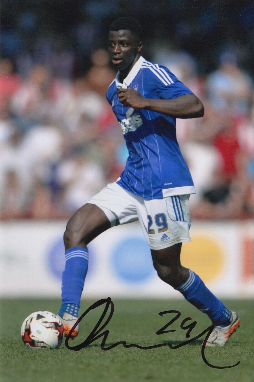 JOSH EMMANUEL HAND SIGNED 6X4 Photo Poster painting - FOOTBALL AUTOGRAPH - IPSWICH TOWN.