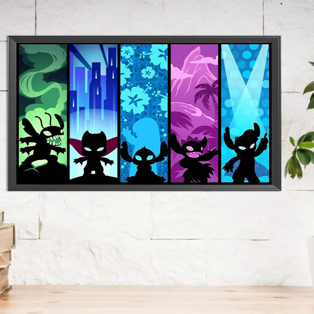 Full Round Diamond Painting 45*25cm - Stitch