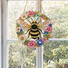 Diamond Painting Window Hanging Kit Floral Honeybee 9.45x9.45in