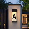 Solar Lighted House Numbers Luminous Outside Address Sign Smart Sensor Automatic LED Illumination Lamp Auto On/Off Villa Courtyard Number Plate Light Outdoor Doorplate Number Indicator