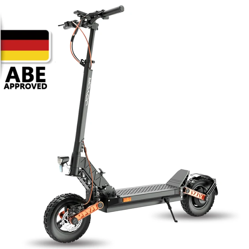 Joyor S5 Electric Scooter &ndash; 500W Motor, 55km Range, ABE Certified, Dual Suspension, Foldable Design, 10" Pneumatic Tires