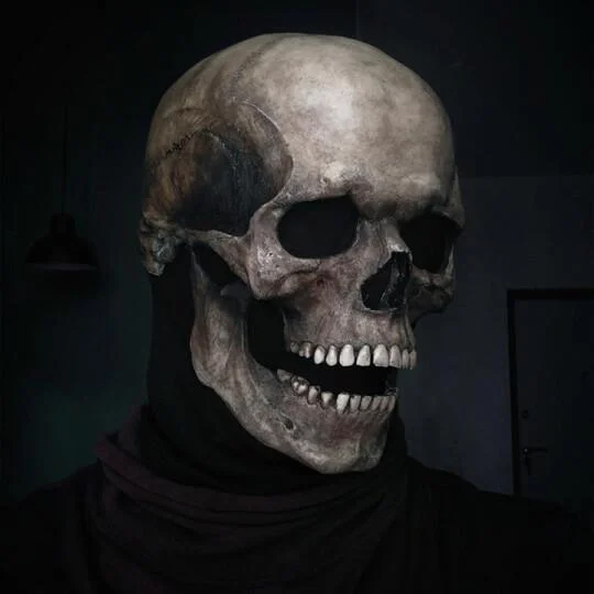 Halloween Skull Mask Movable Jaw Horror Skeleton Mask Full Head Helmet Adults Cosplay Evil Call Of Duty Masquer