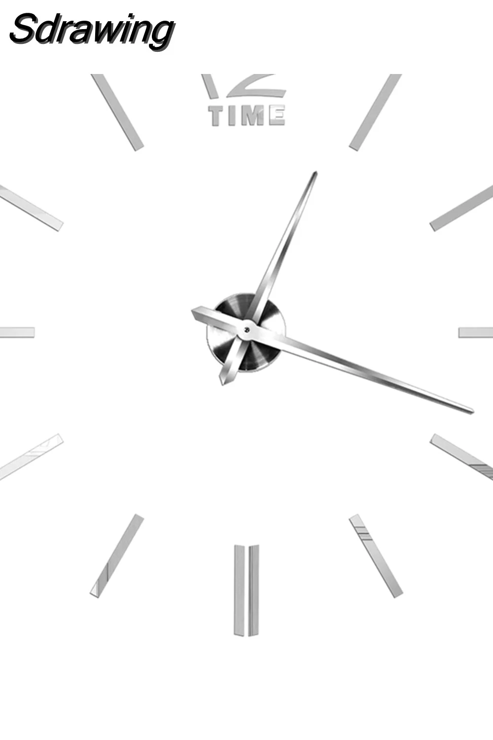 Sdrawing Wall Clock Luminous Frameless Wall Clocks DIY Digital Clock Wall Stickers Silent Clock for Home Living Room Office Wall Decor