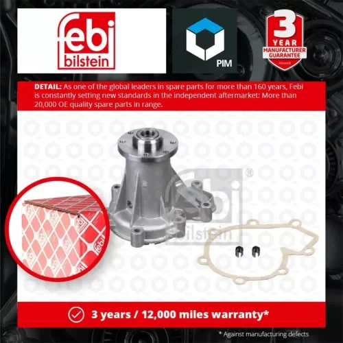 Dronehint Water Pump fits MERCEDES E300 3.0D 93 to 99 Coolant A6052000120 A6052000320 Febi Parts