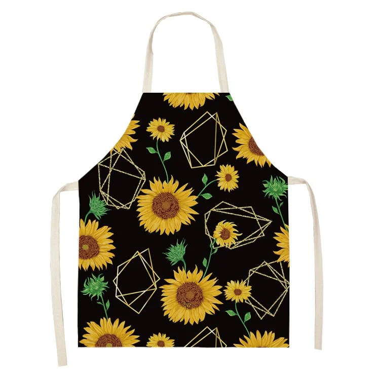 Linen Kitchen Apron - Sunflower letclo 