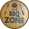 BBQ Zone - Round Metal Tin Signs(12*12Inch)