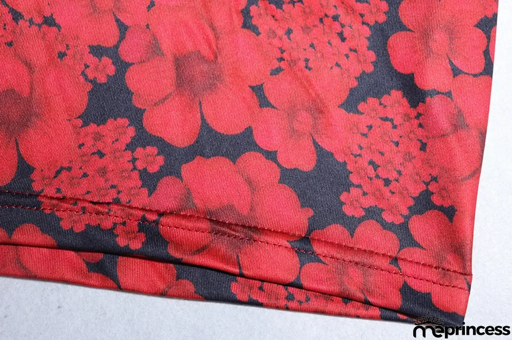 Fashion Print Sexy Deep V Long Sleeve Crop Top Bodycon Skirt Two-Piece Set