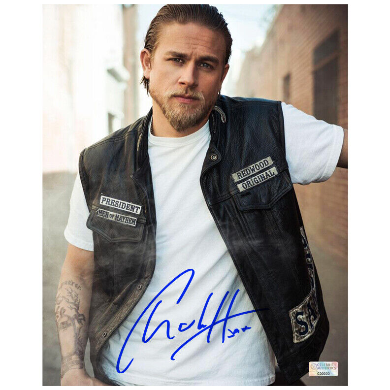 Charlie Hunnam Autographed Sons of Anarchy Redwood Original 8x10 Studio Photo Poster painting