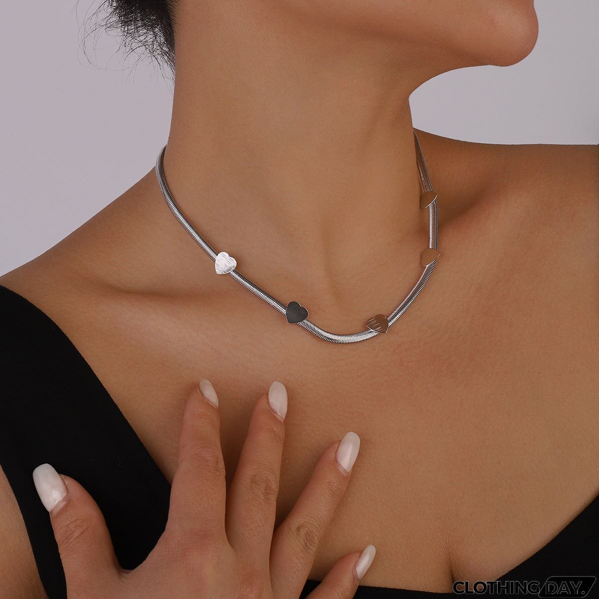 Love Simple Metal Necklace