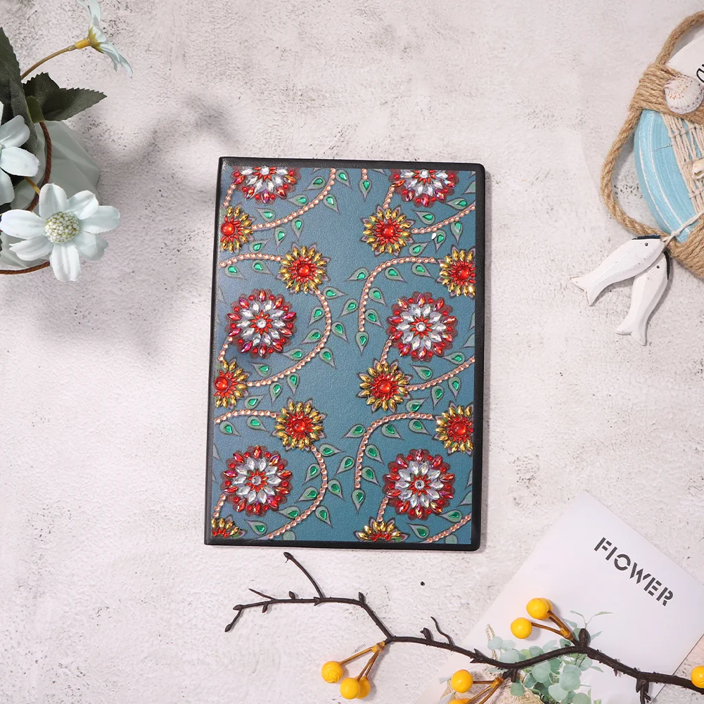 50 Pages A5 Flower DIY Special Shaped Diamond Painting Rhinestone Sketchbook【No Strip】