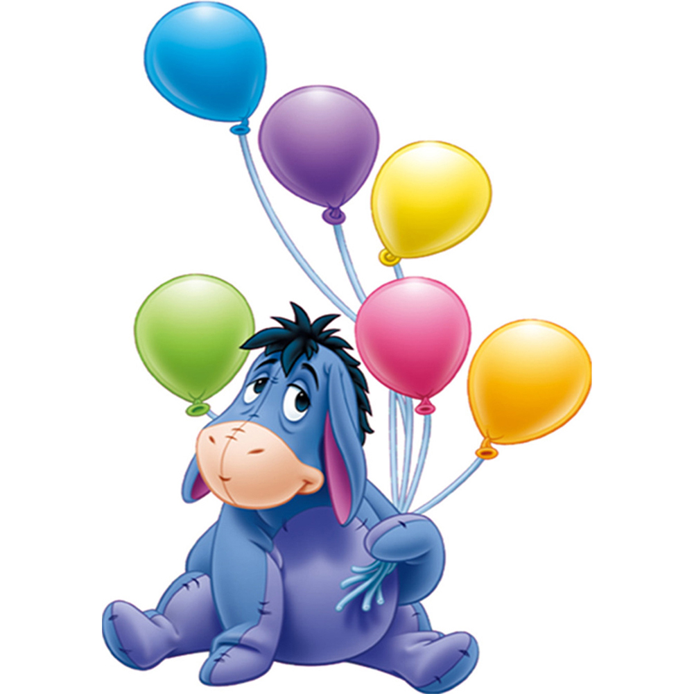 

30*40CM - Round Drill Diamond Painting - Balloon Donkey, 501 Original