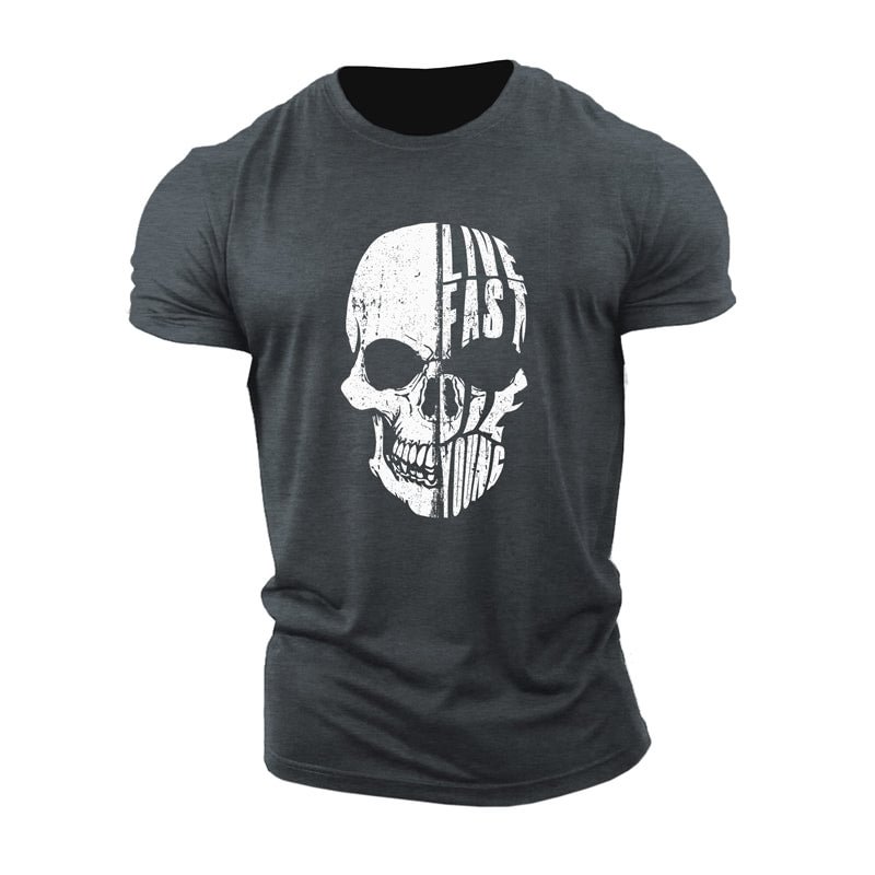 Cotton Skull Graphic T-shirts tacday