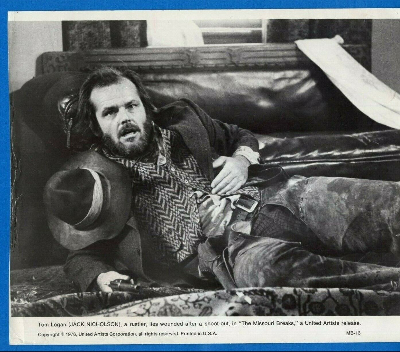 JACK NICHOLSON Actor Vintage 8x9.5 Promo Press Photo Poster painting 1976 THE MISSOURI BREAKS