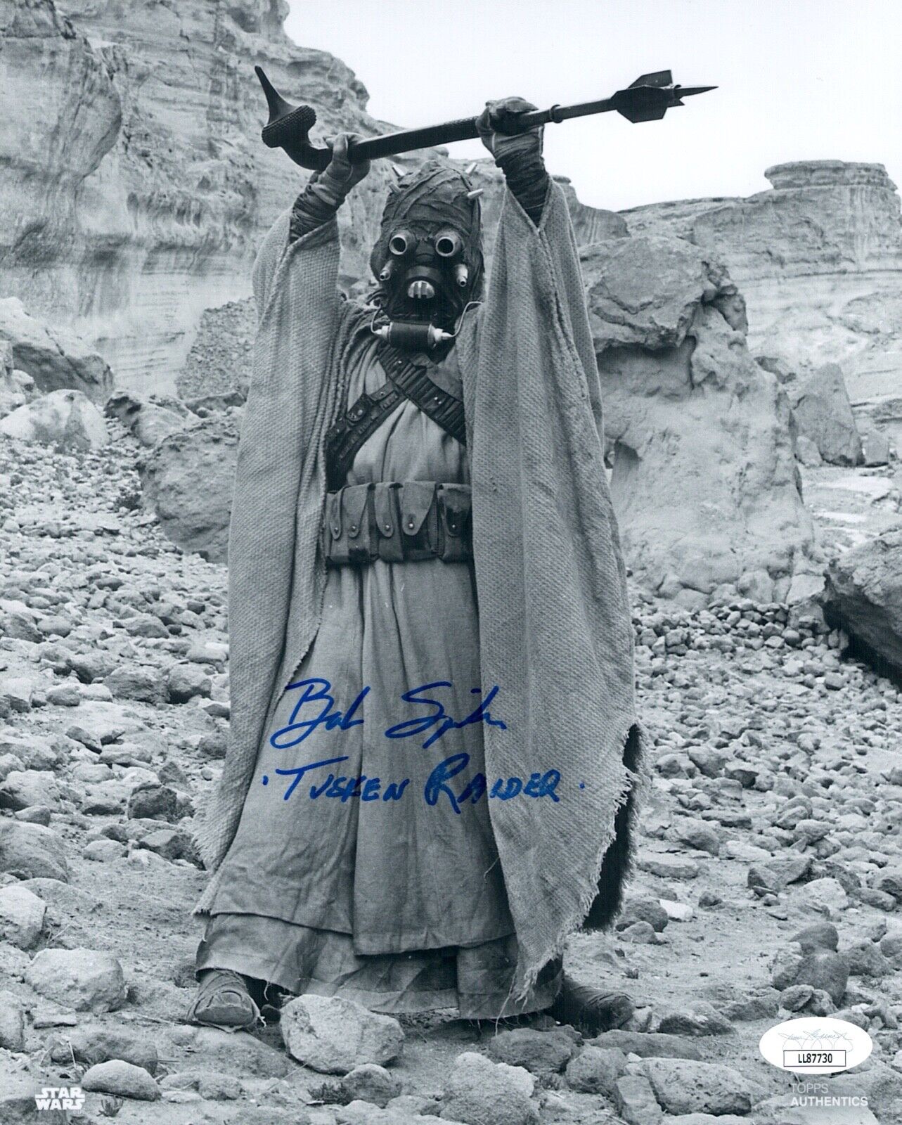 BOB SPIKER Signed Tusken Raider STAR WARS 8x10 TOPPS Photo Poster painting Autograph JSA COA