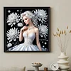 White Flower Beauty-Special Shaped Diamond Painting