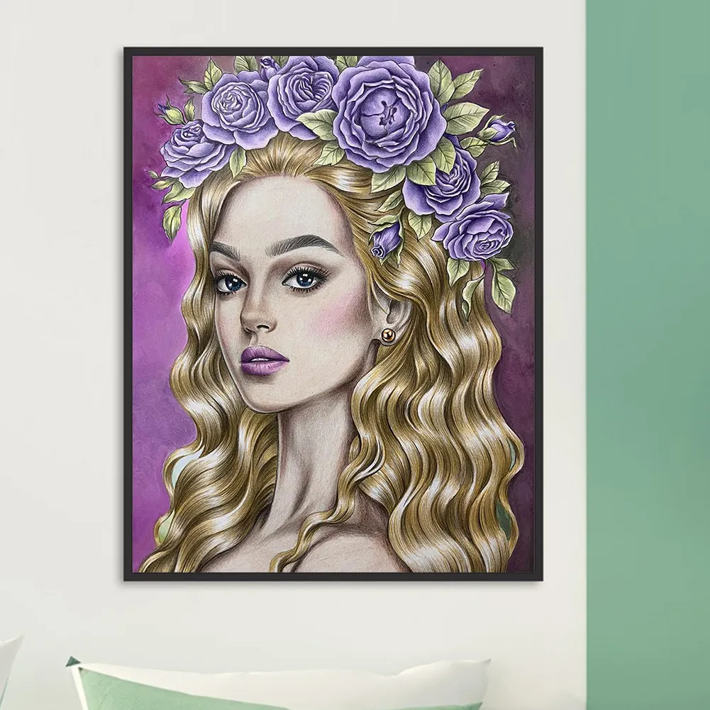 Full Round Diamond Painting 30*40cm - Girl