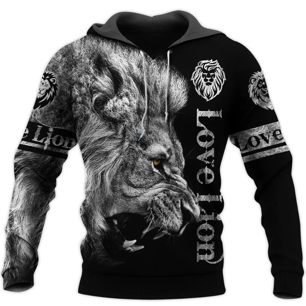 Men's Jungle Camouflage Animal 3D Digital Print Hoodie