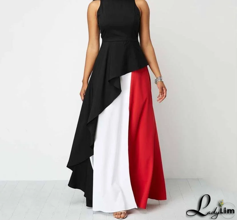 Oversize Color Blocking Dress