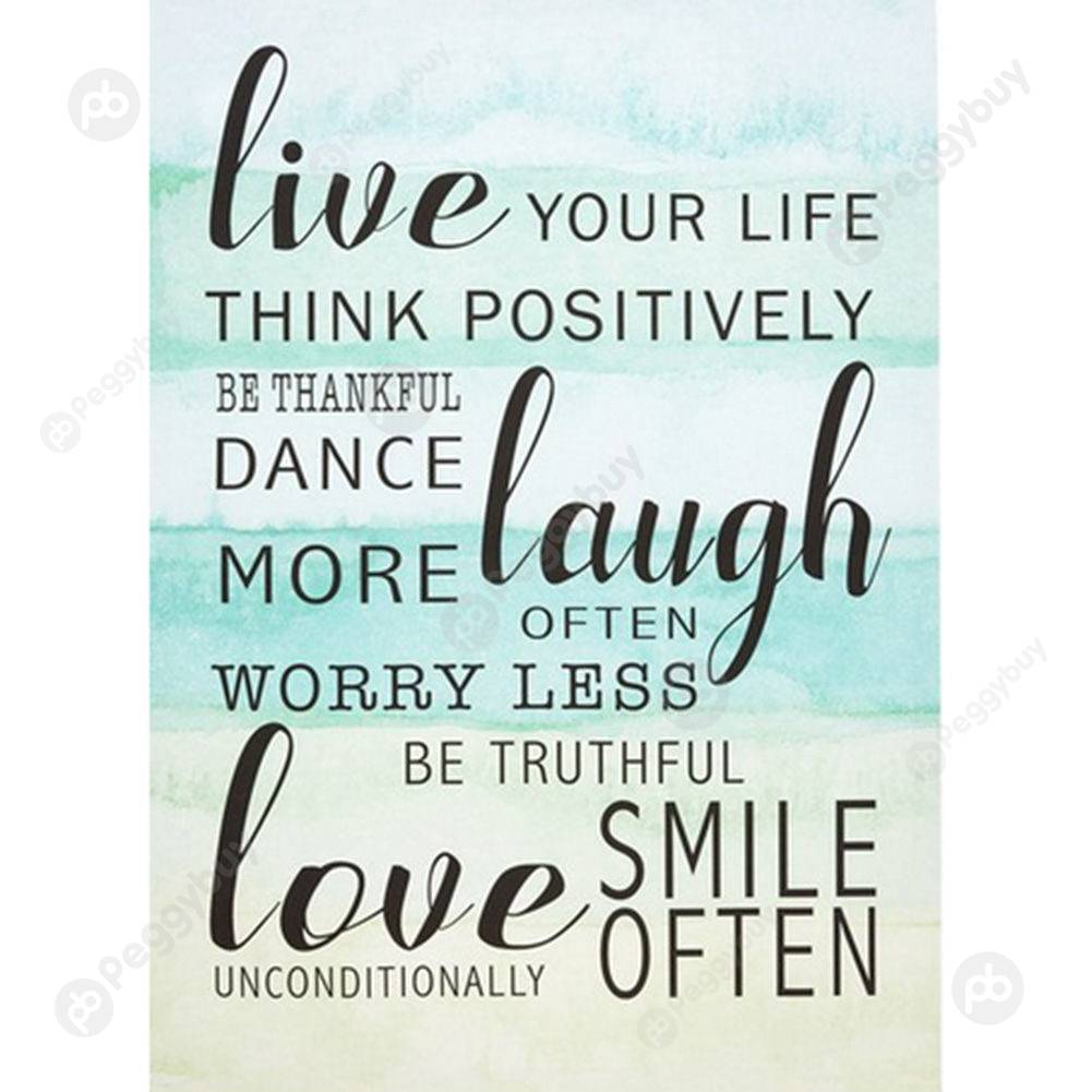 

30*40CM Round Drill Diamond Painting-Letter Smile, 501 Original