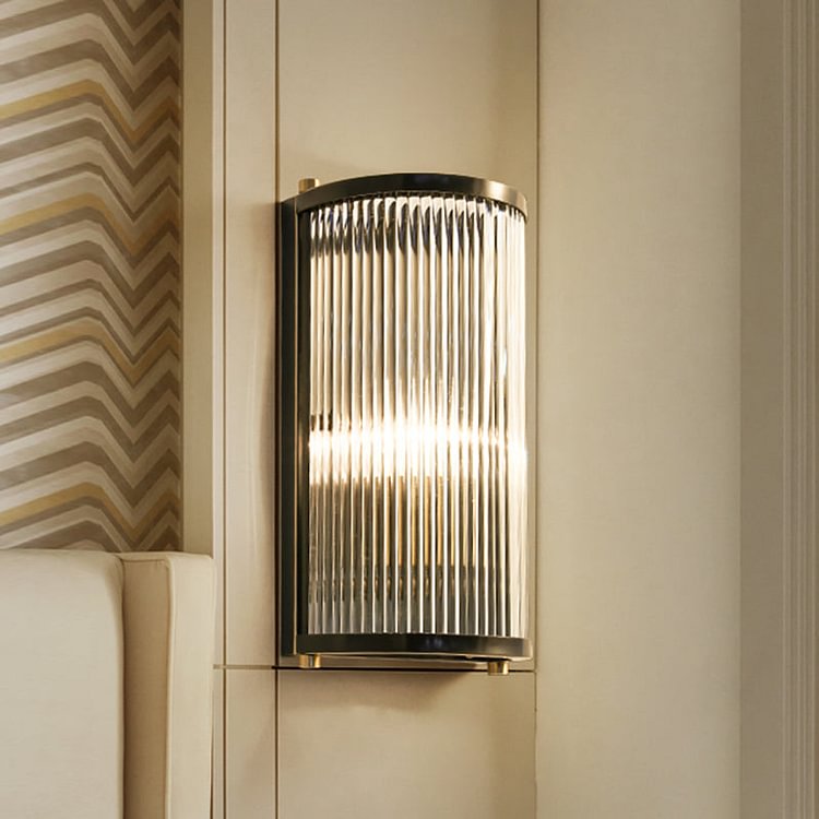 Brass/Black Finish Semi Cylindrical Wall Light Mid-Century Metal 1/2-Head Wall Mounted Light Fixture