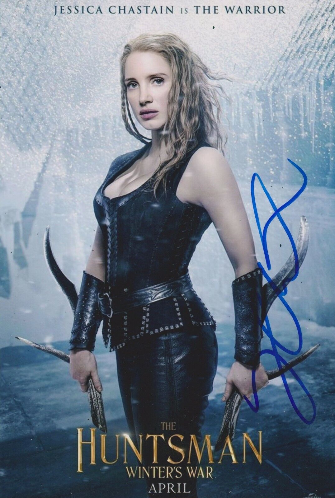 Jessica Chastain Signed The Huntsman 12x8 Photo Poster painting AFTAL