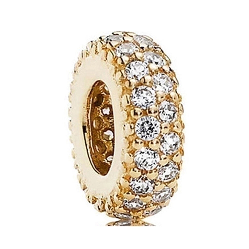 1 PC/Package Metal Rhinestones Plating Inlay Polished Pendant Beads Spacer Bars